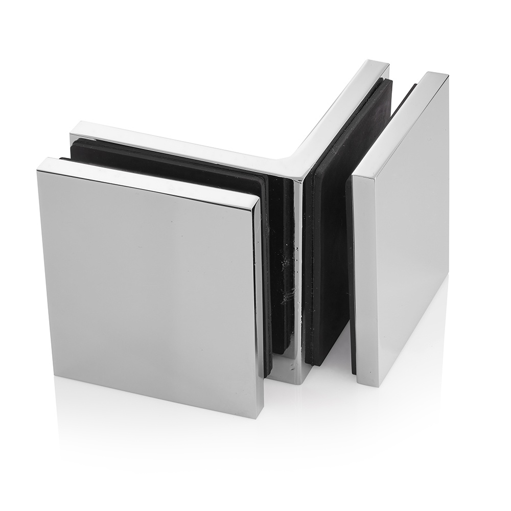 90 Degree Glass to Glass Bracket Polished Chrome Frameless Shower