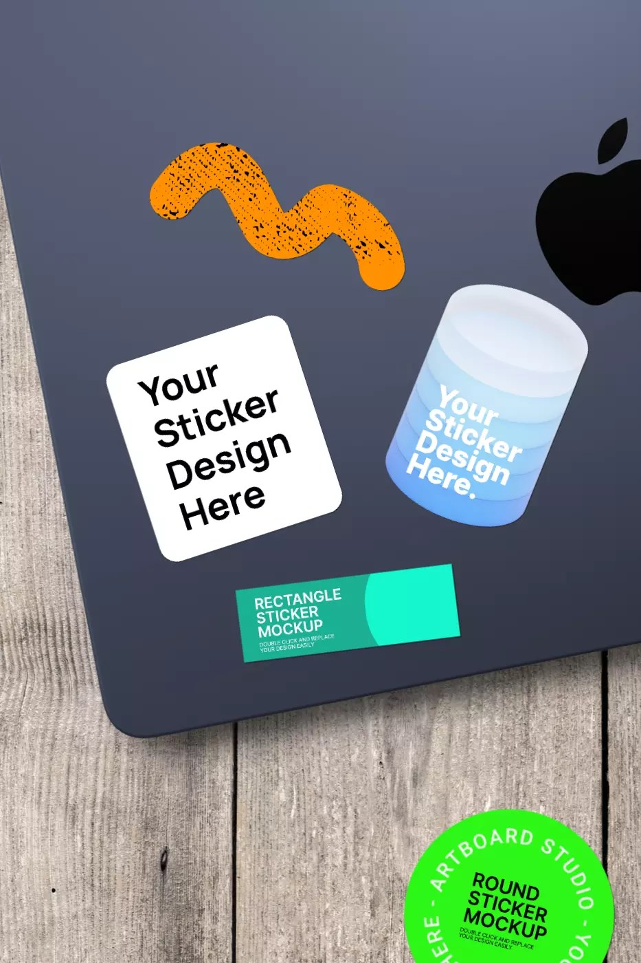 Artboard Studio Templates — Laptop Sticker Mockup