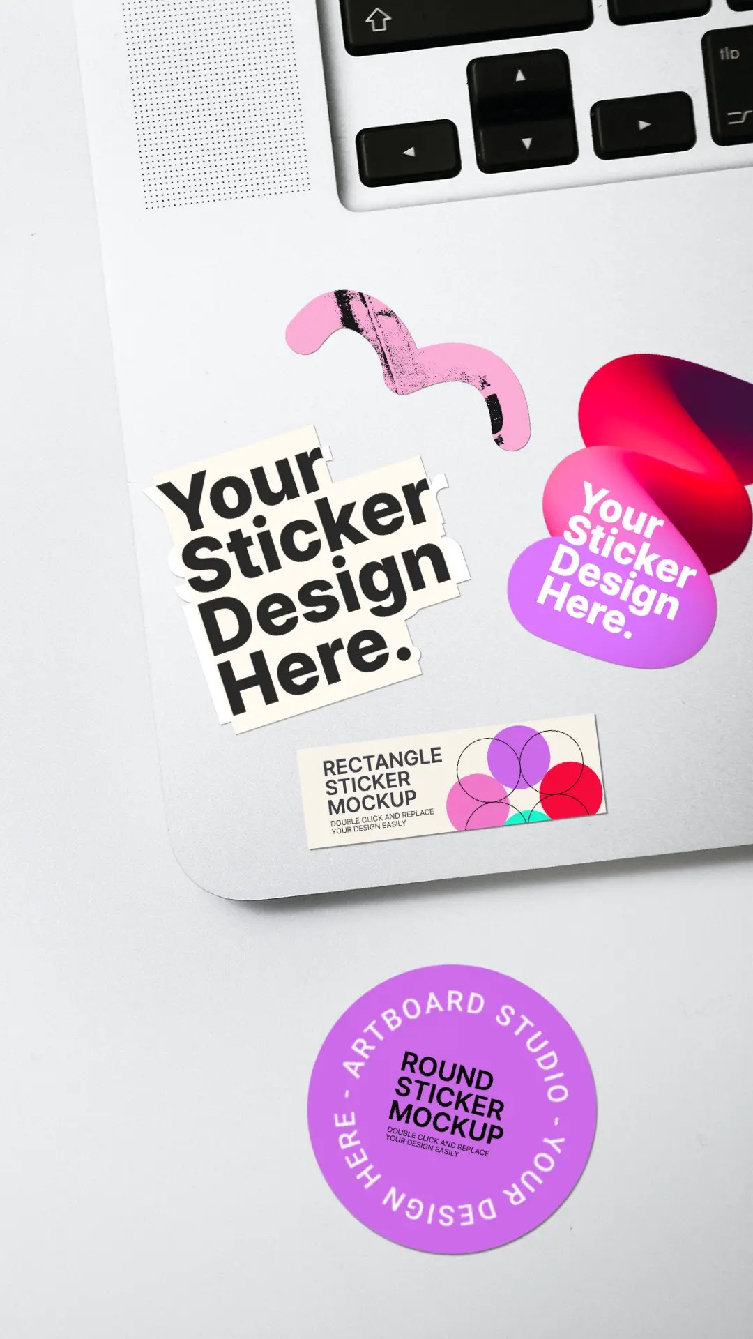 Artboard Studio Templates — Laptop Sticker Mockup Template