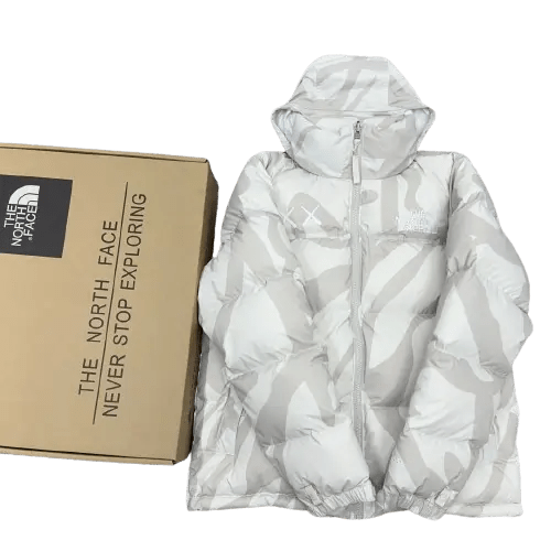 KAWS x TNF Puffer Jacket White Pandabuy