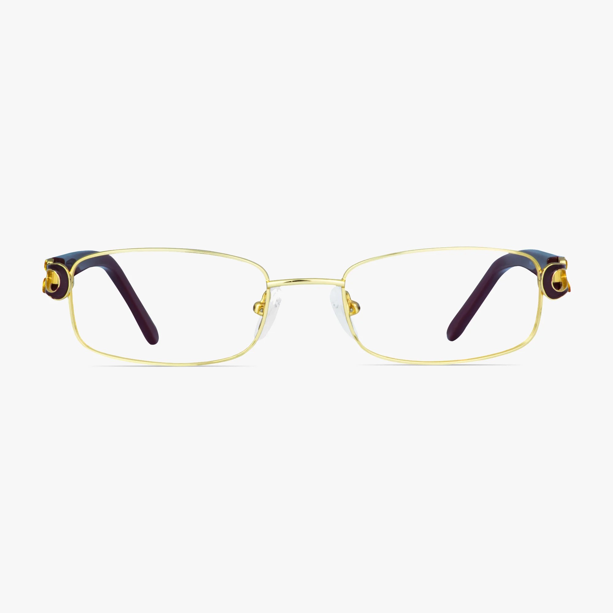 MA2167 Rectangular Women's Gold Glasses Framesfoundry