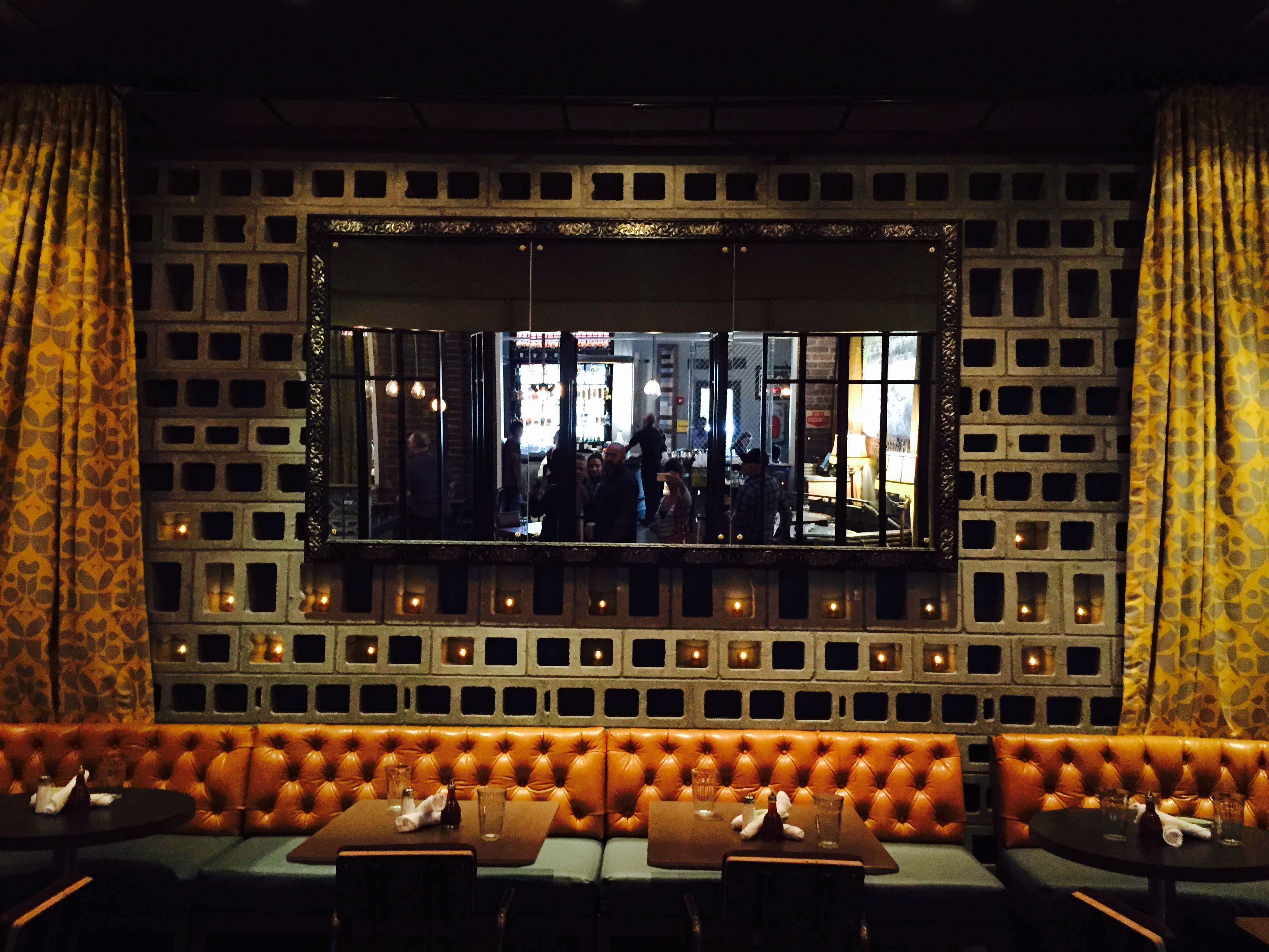 9' long mirror for Atlanta restaurant Framewise