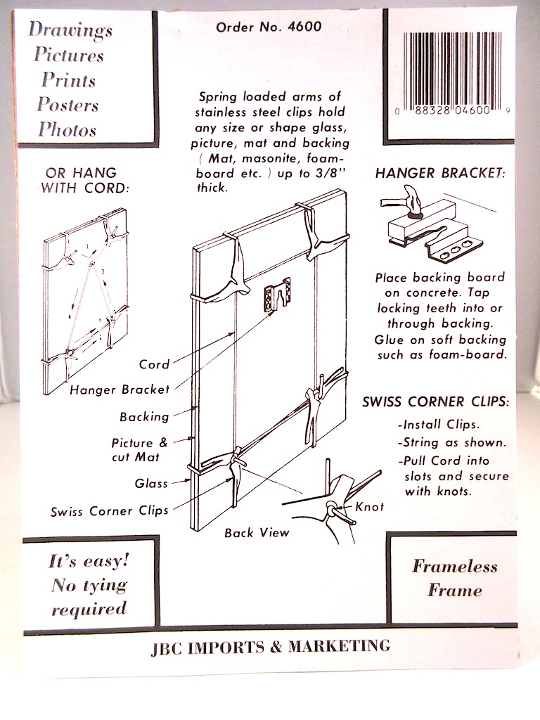 Swiss Clips Clips for Picture Frames Frameless Clip Frames