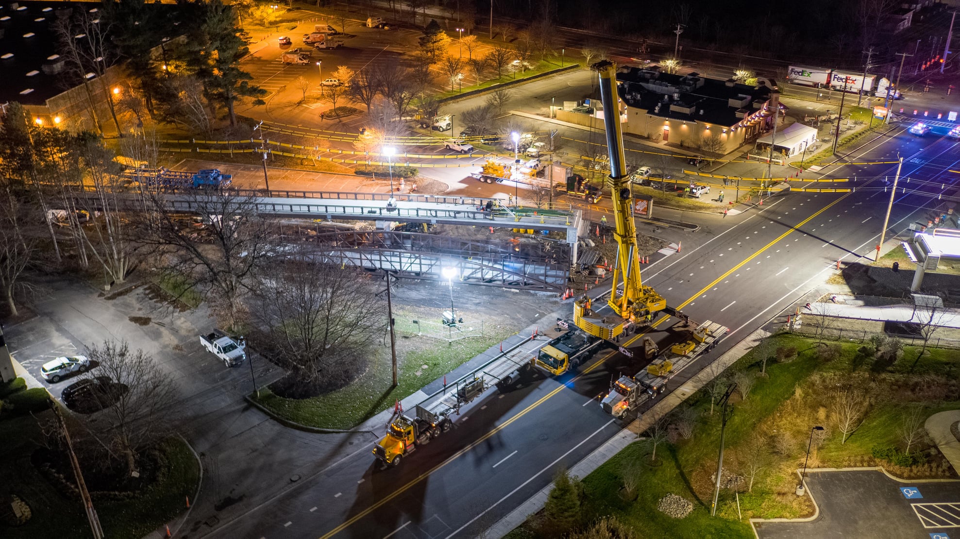 PHOTOS Cochituate Rail Trail Bridge Installed Over Route 30