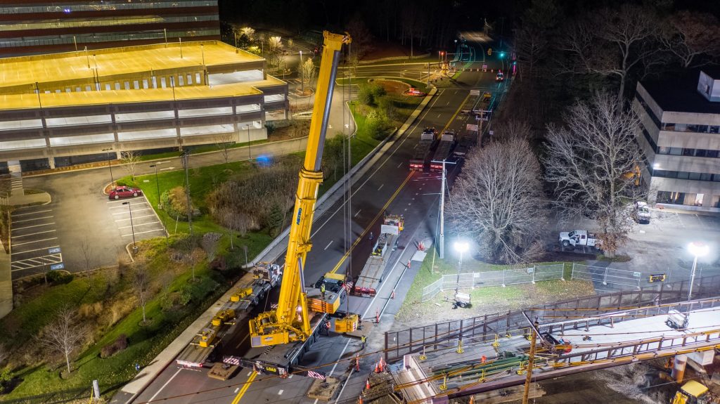 PHOTOS Cochituate Rail Trail Bridge Installed Over Route 30
