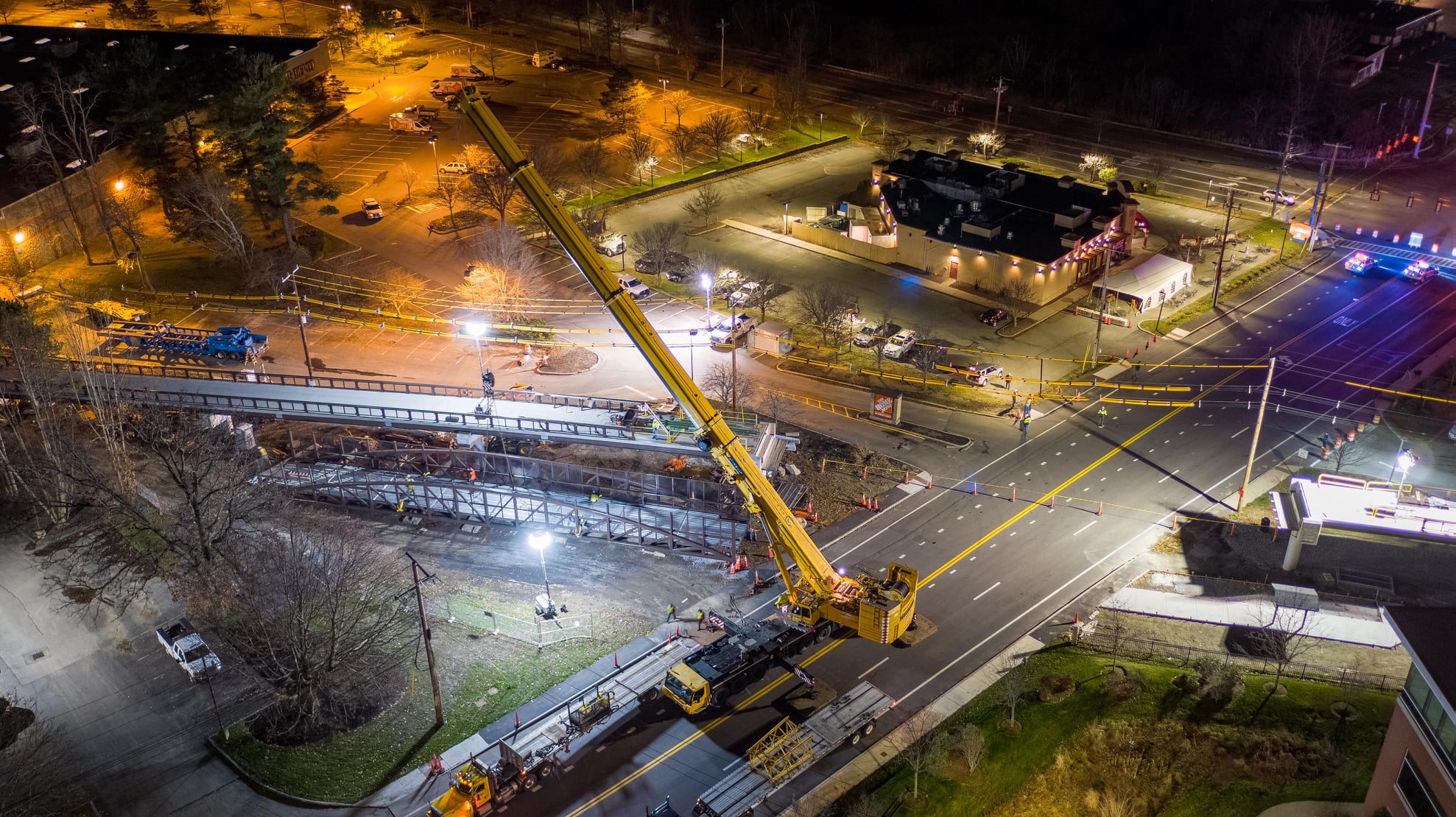 PHOTOS Cochituate Rail Trail Bridge Installed Over Route 30