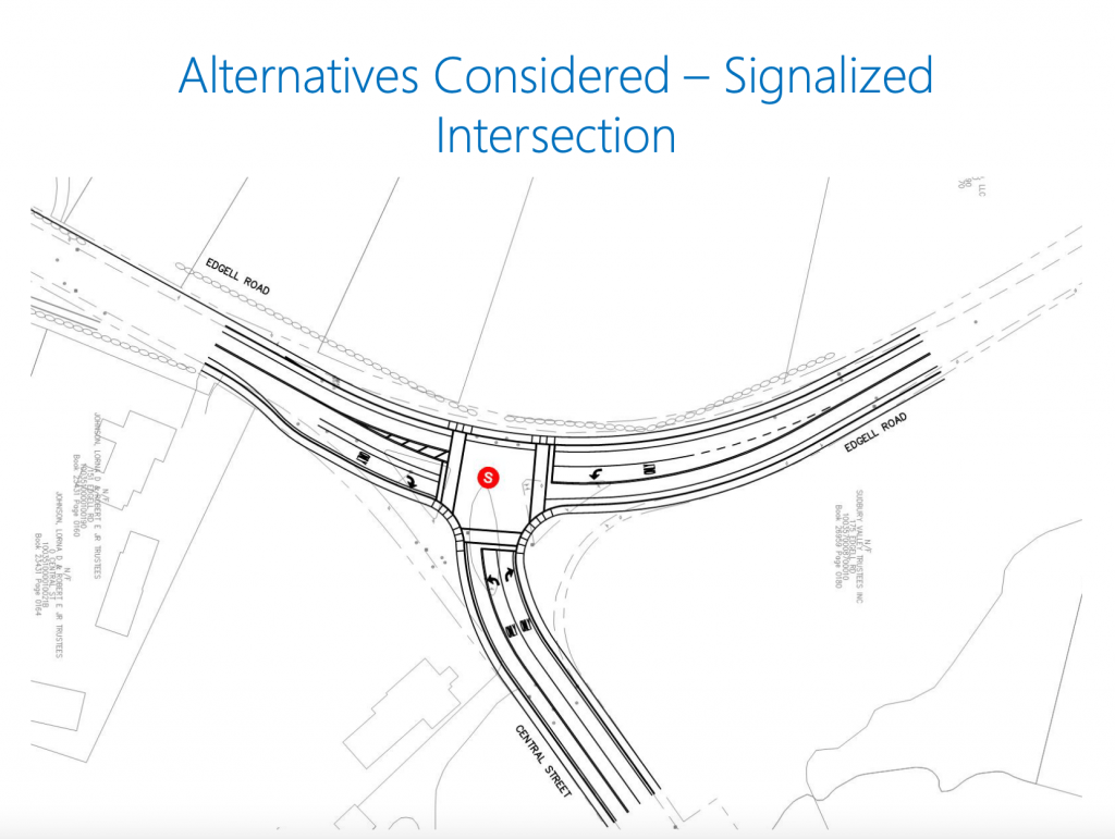 Traffic Signal Planned For Edgell Road & Central Street Intersection