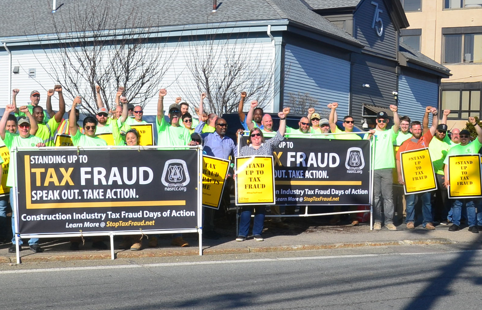 Carpenters Local 336 Participates in Tax Fraud Day of Action in