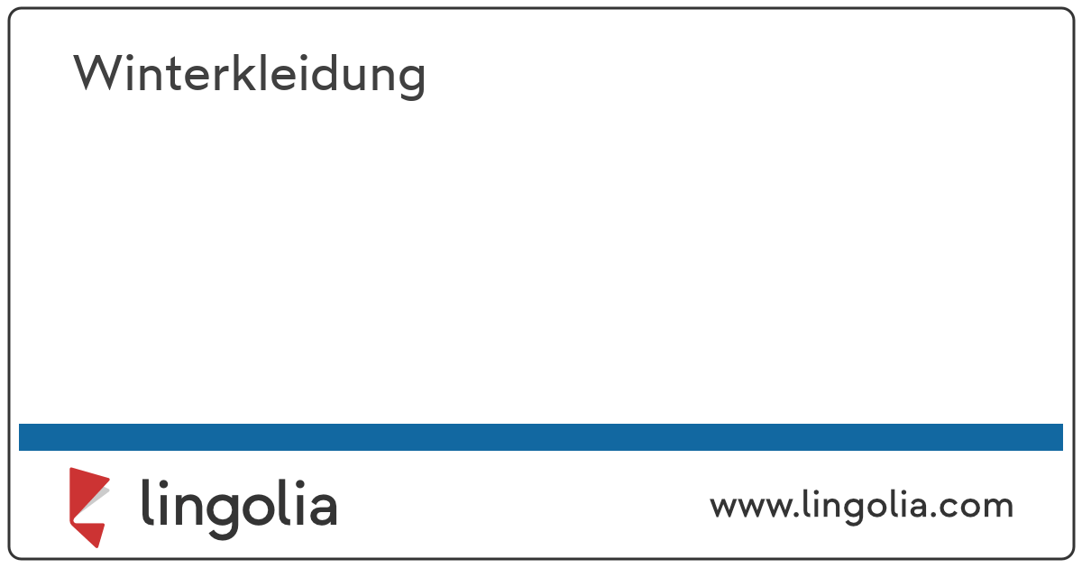 Winterkleidung