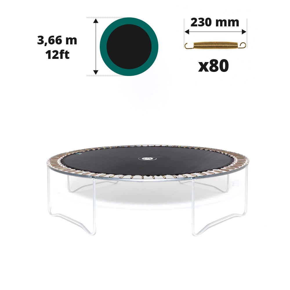 Toile pour trampoline rond 3,60 m avec 80 ressorts de 230 mm