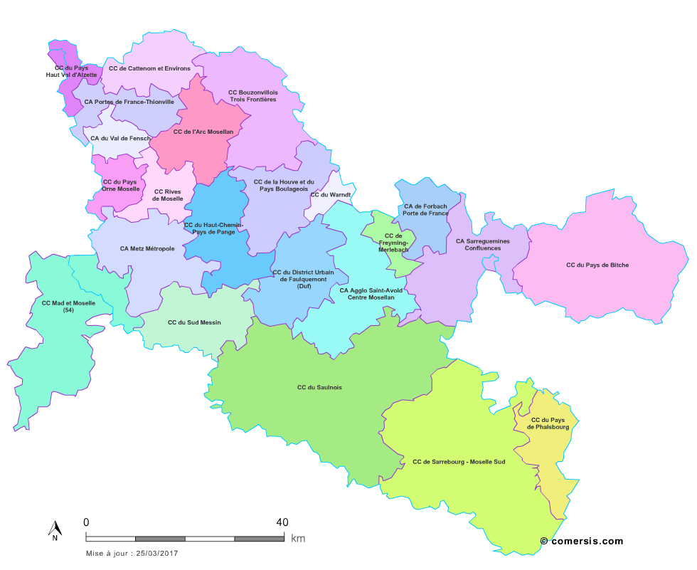 La Carte De La Moselle Carte des de la Moselle