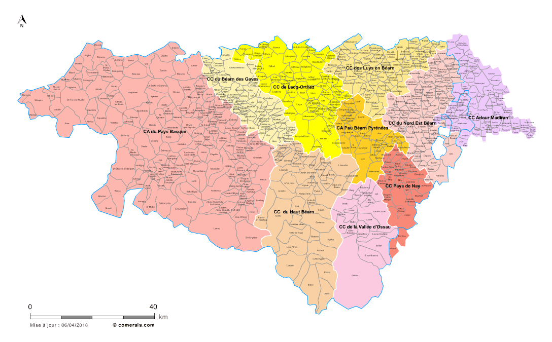 Departement Pyrenees Atlantiques Cartes 64 PyrénéesAtlantiques Plan Voyages Cartes