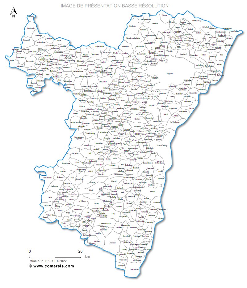 Pain Points Liés À La Carte Des Codes Postaux Bas-Rhin carte code postal 67