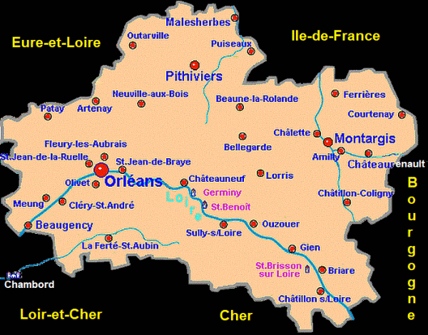 Pain Points Du Département Du Loiret Loiret département Archives Voyages Cartes