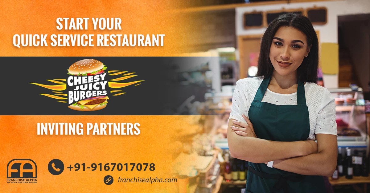 Cheesy Juicy Burgers Franchise In India Call 9167017078