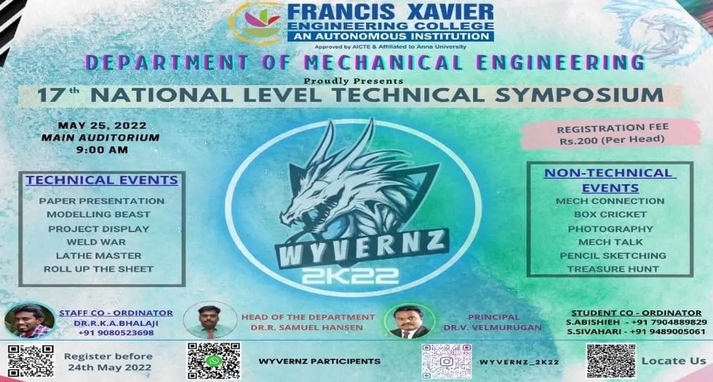 National Level Technical Symposium News & Events Francis Xavier