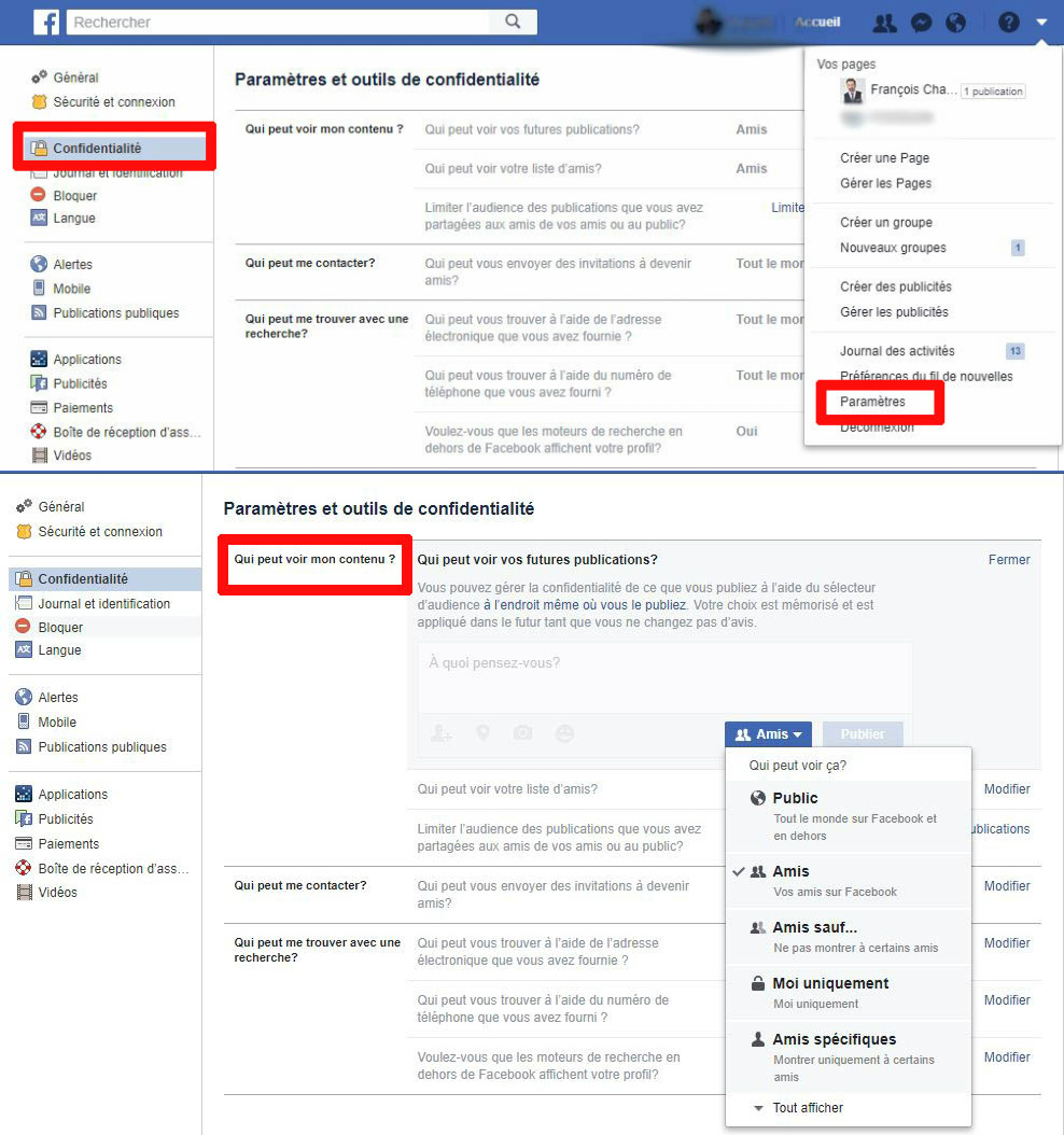 Possible d'empêcher des intrus de vous suivre sur Facebook?