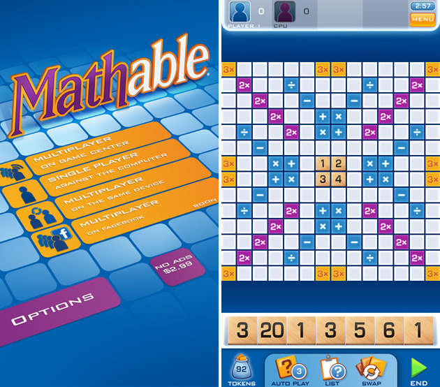 Le jeu de nombres croisés Mathable disponible en application