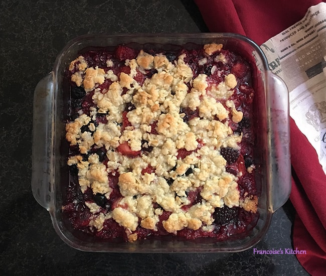 Mixed Berry Crumble Francoise's Kitchen