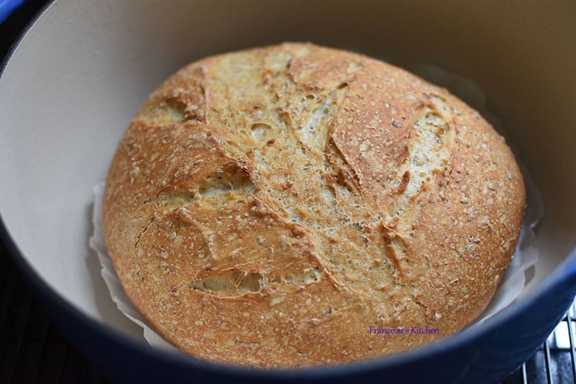 Dutch Oven Oatmeal Bread Francoise's Kitchen