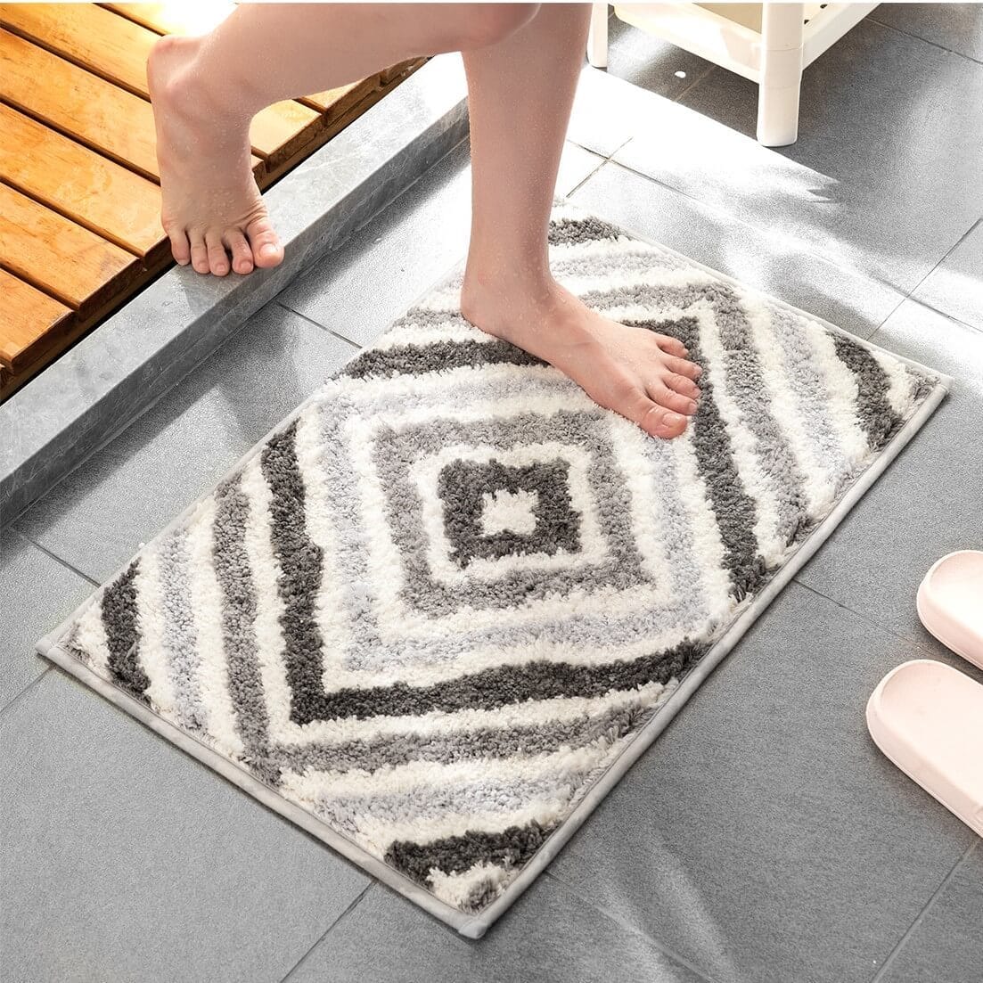 UOKO Bathroom Non Slip Floor Mat Franc Select