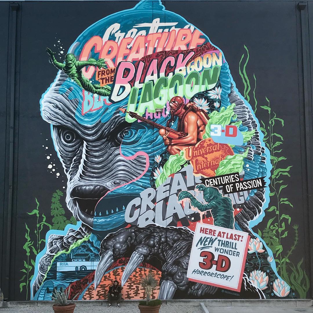 Tristan Eaton Finishes Massive Universal Monsters Mural on Universal