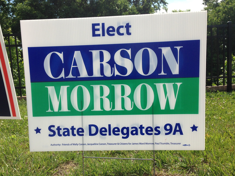 Campaign signs 2014 Maryland House of Delegates District 9A
