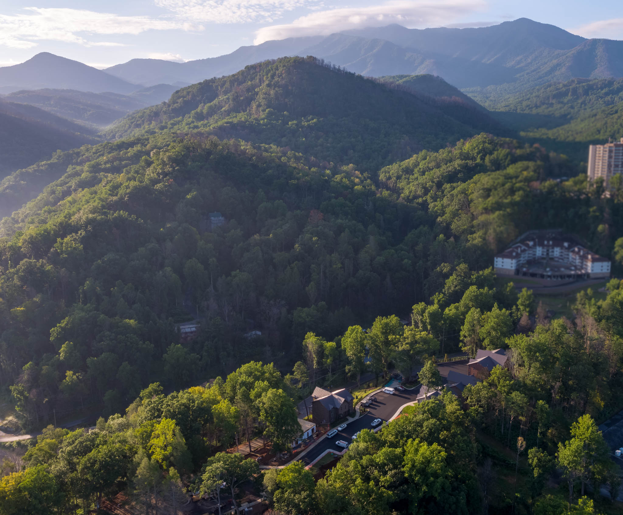 Cherokee Cabins Gatlinburg Franklin Aerial
