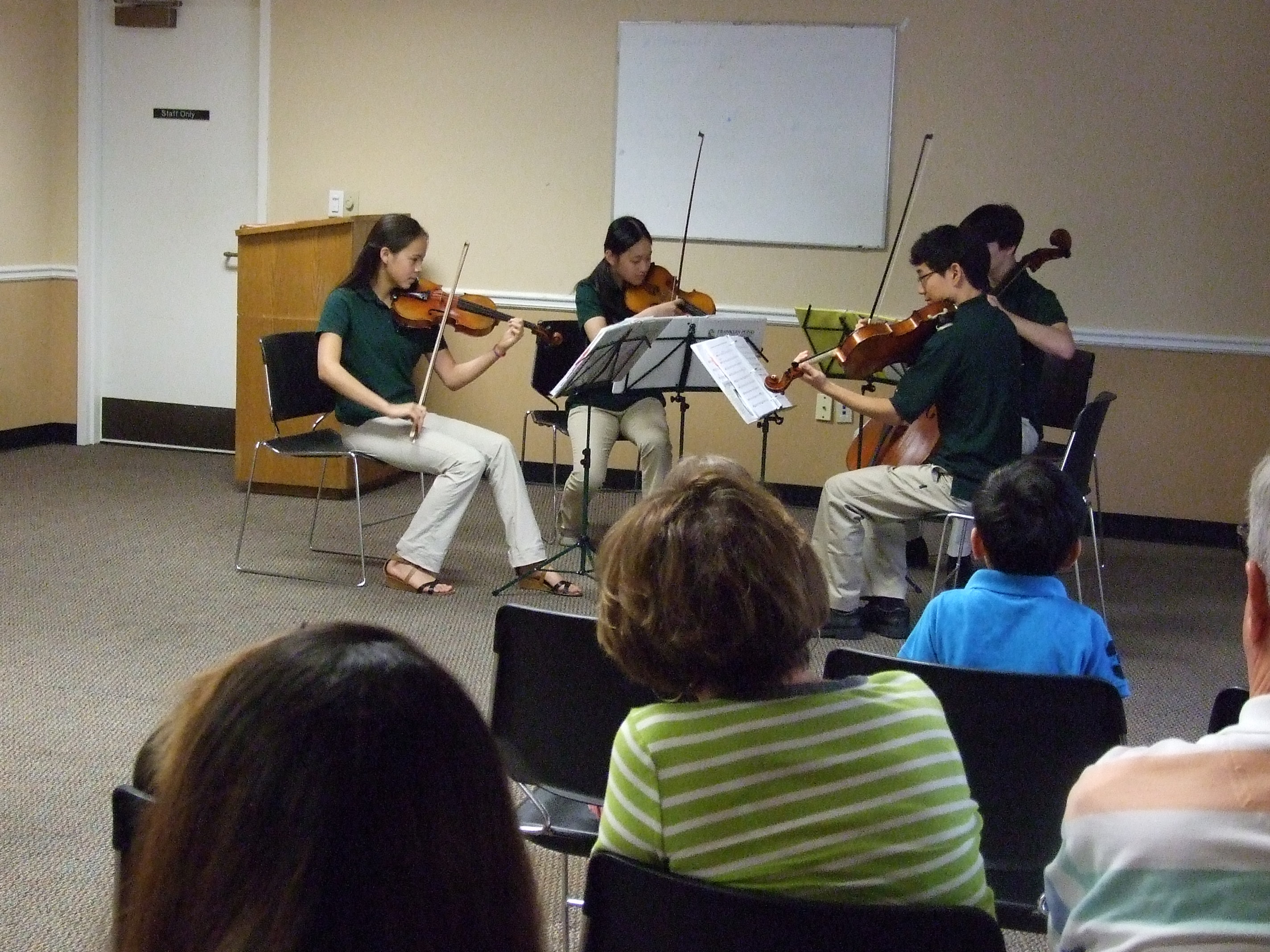 Students a hit at community concerts Franklin Pond Chamber Music