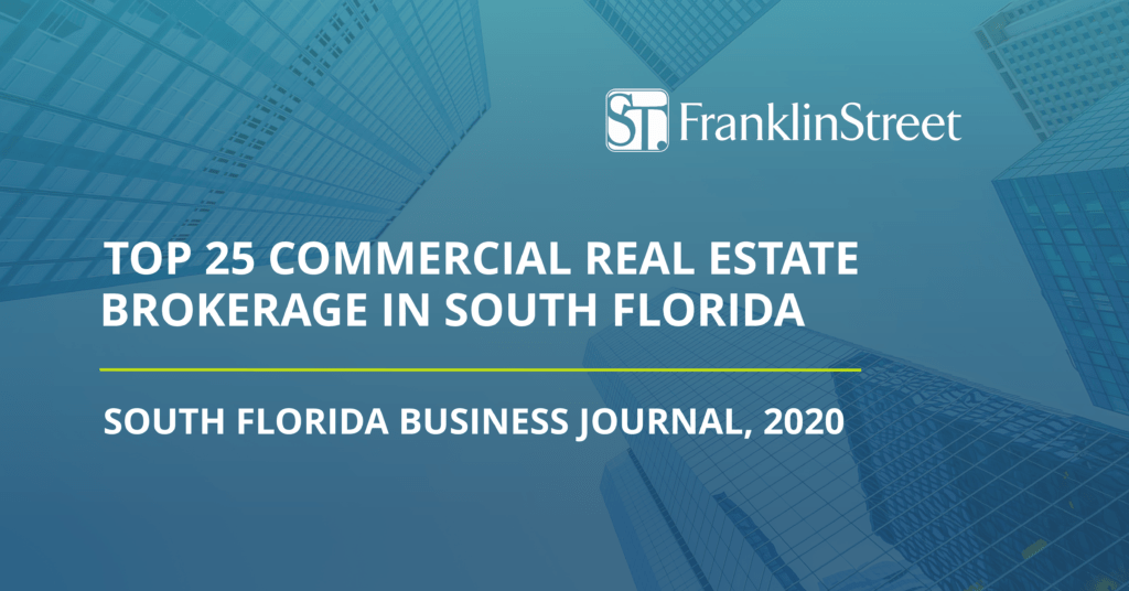 Franklin Street Ranked as Top Commercial Real Estate Brokerage for 2020