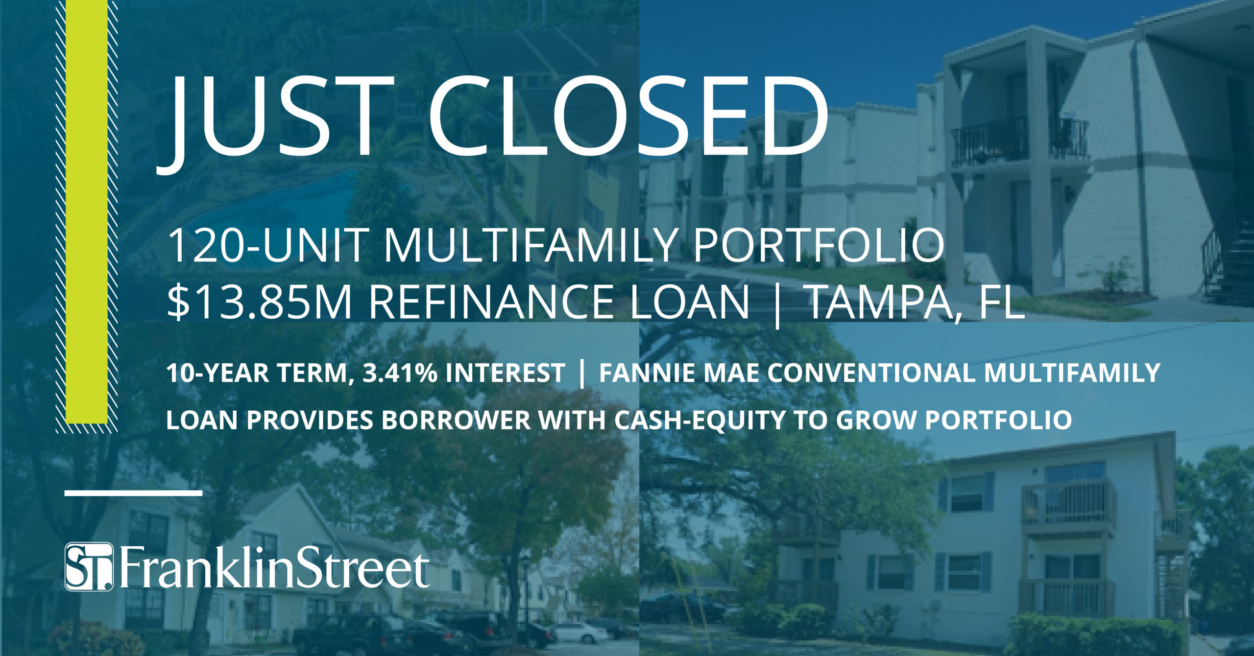 Franklin Street Secures 14M Refinance Loan for 120Unit Multifamily