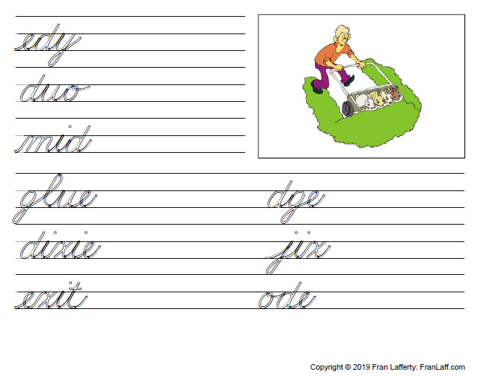 First Year Cursive ABeka style font
