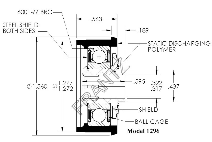 Precision ABEC1 Polymer Housed Bearings Frantz Manufacturing Co.