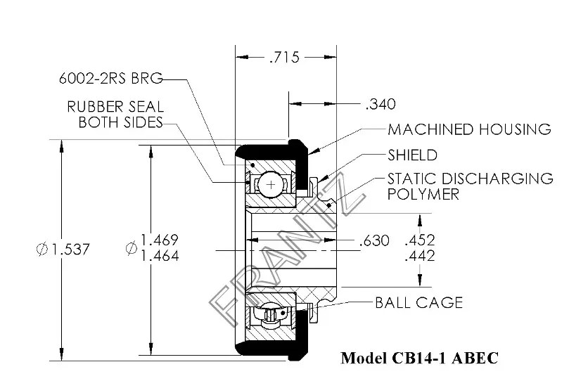 Precision ABEC1 Machined Bearings Frantz Manufacturing Co.