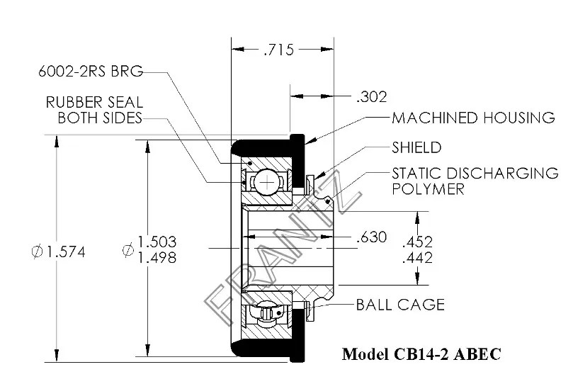 Precision ABEC1 Machined Bearings Frantz Manufacturing Co.