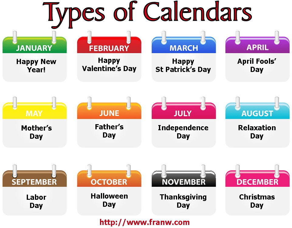 Types of Calendars