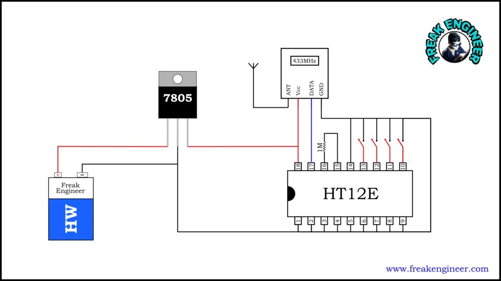 433mhz Rf Transmitter And Receiver Circuit Freak Engineer