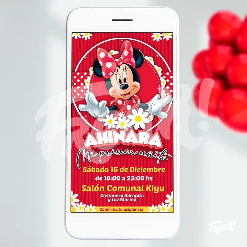 Minnie Margaritas Freak! Invitaciones Digitales