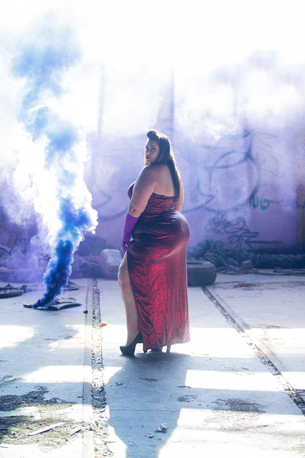 Jessica Rabbit red sequin dress plus size Virginie Grossat Blog