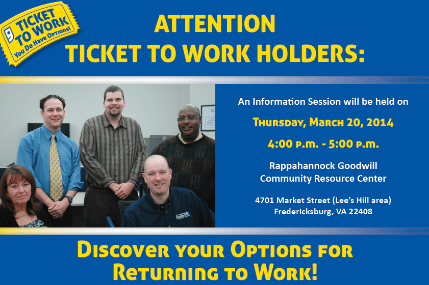 TicketToWork201402 Rappahannock Goodwill Industries
