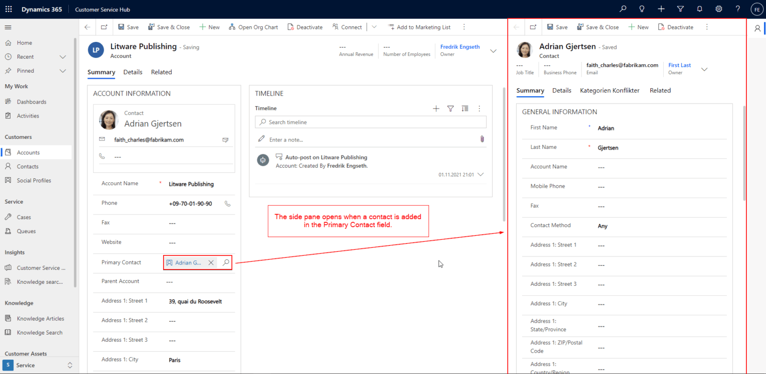 Creating side panes using Xrm.App.sidePanes client API in Dynamics 365 CE Fredrik Engseth