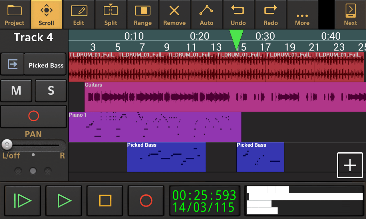 Soundation Change Tempo Dragging up will increase the tempo, and down