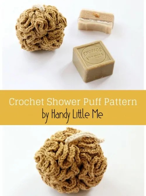 Free Crochet Pattern Shower Puff · Free Crochet Patterns