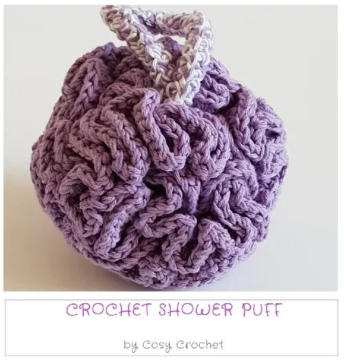 Free Crochet Pattern Shower Puff · Free Crochet Patterns