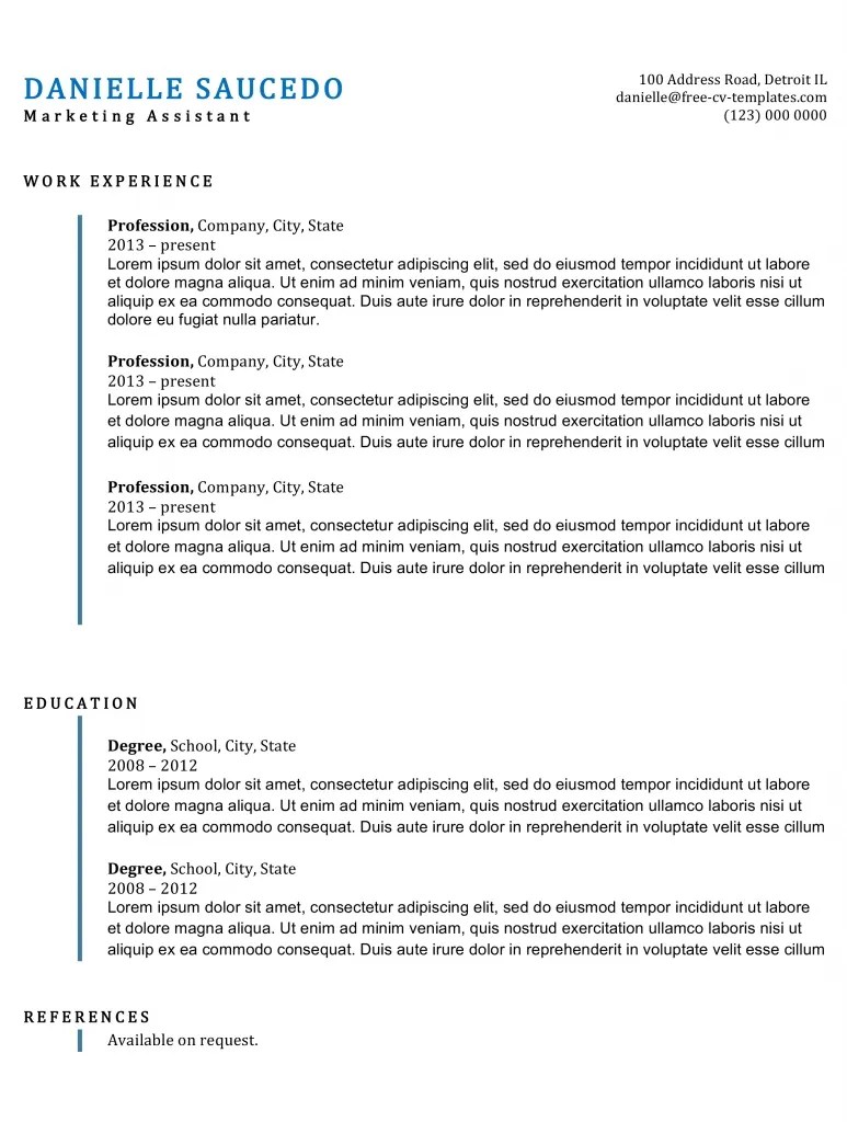 Traditional CV Templates Land the job with our free Word templates.
