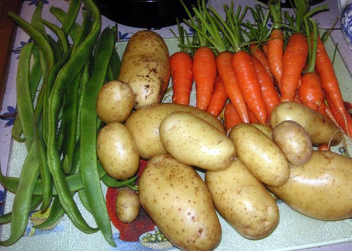 Free Images vegetables potatoes carrots peas
