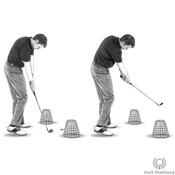 Golf Slice Drill 1 Basket Gate Drill Free Online Golf Tips