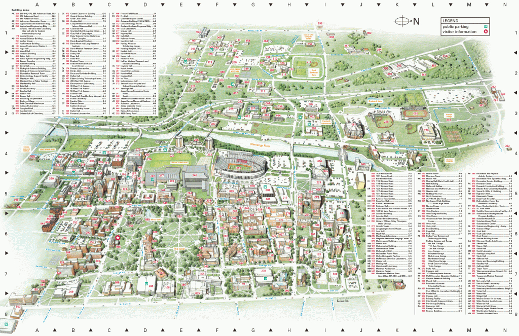 Columbus State Campus Map Printable Map