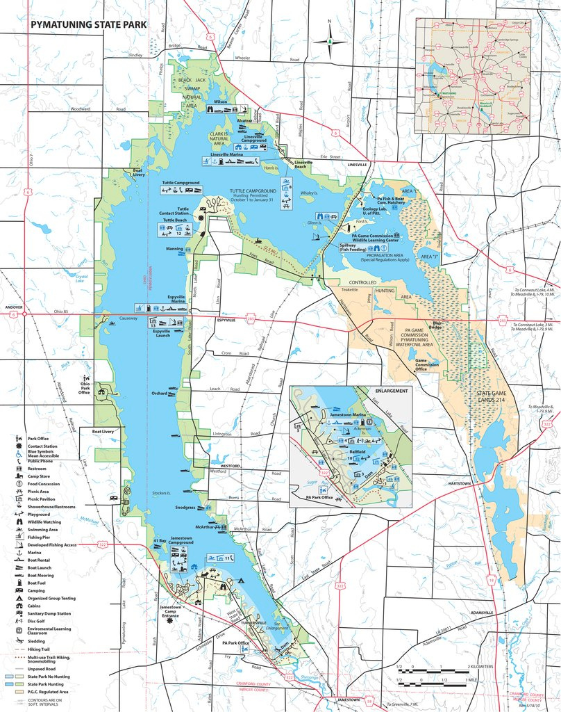 Pymatuning State Park Campground Map Printable Map