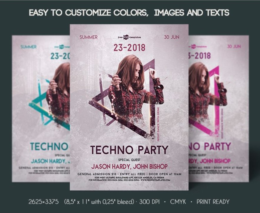 30 Free and Premium Сlub Flyer Templates in PSD for Inviting to a Party